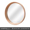 Cermin Dinding Rias Natural Bulat Jati