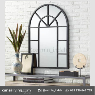Cermin Jendela Besi Aluminium Hitam Minimalis