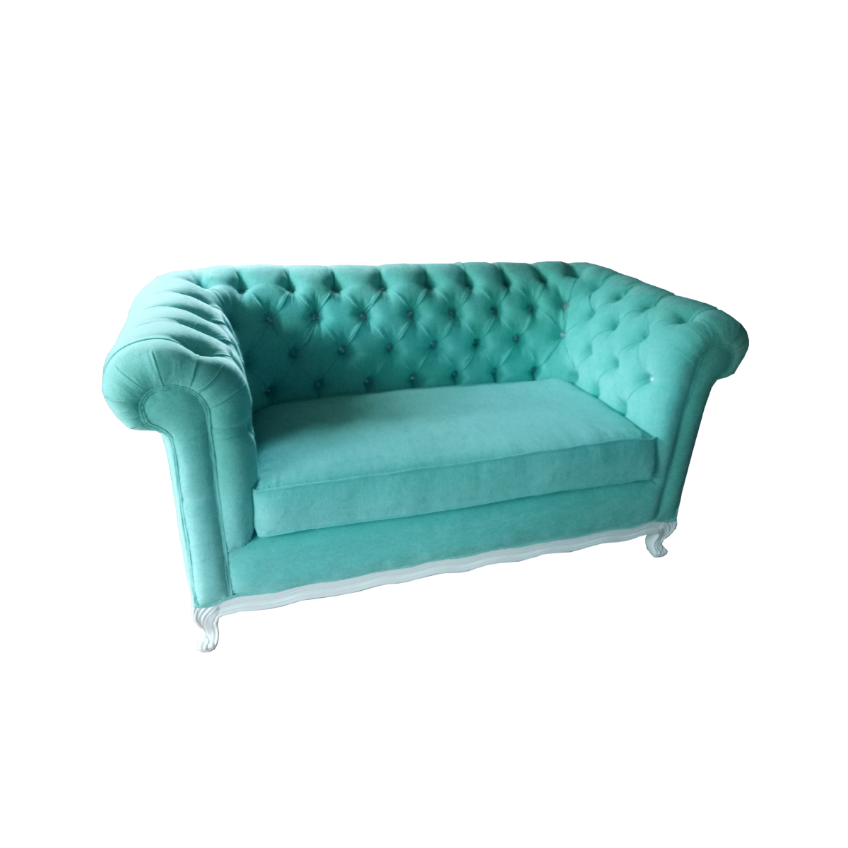 Sofa Tamu Tiga Dudukan Biru Modern