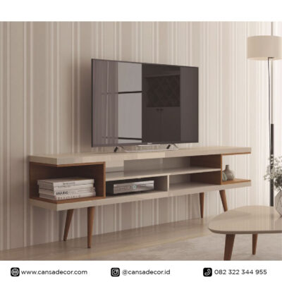 Bufet TV 75 inch Linanny Minimalis Scandinavia Jati Jual