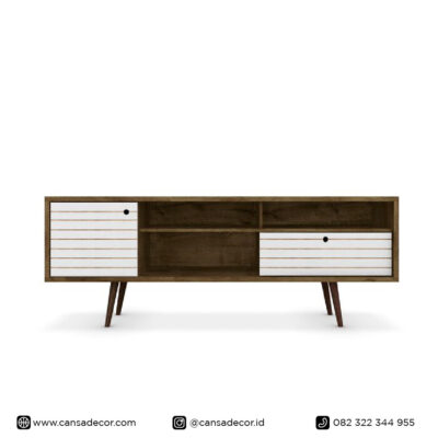 Bufet TV Minimalis Rustic Aluka Kayu Jati Jual