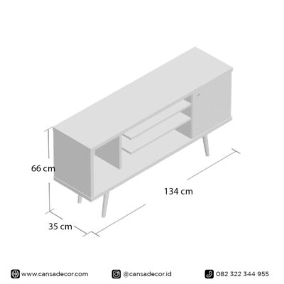 Bufet TV Minimalis Rustic Tamimi Kayu Jati Baru