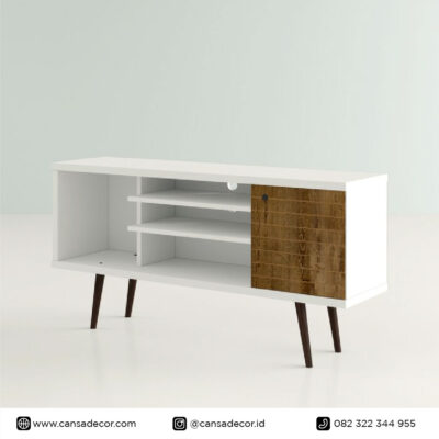 Bufet TV Minimalis Rustic Tamimi Kayu Jati Gambar