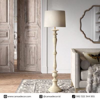 Lampu Lantai Pilar Putih Antik Minimalis Murah