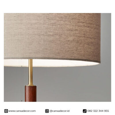 Lampu Meja Kayu Pamela 66 cm Walnut Modern Harga