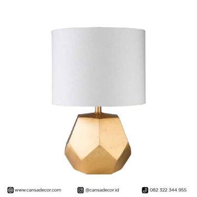 Lampu Meja Kontemporer Hexa Chic Modern Emas gAMBAR ARGA