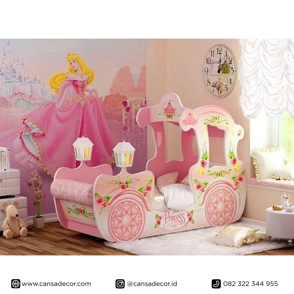 Tempat Tidur Anak Perempuan Kereta Princess Cansadecor Jual Furnitur Cantik