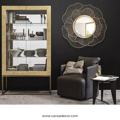 Cermin-Dinding-Mewah-Gold-Rose-Cantik-Kontemporer-Malaysia