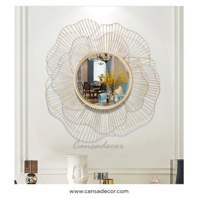 Cermin-Dinding-Mewah-Gold-Rose-Cantik-Kontemporer-Malaysia