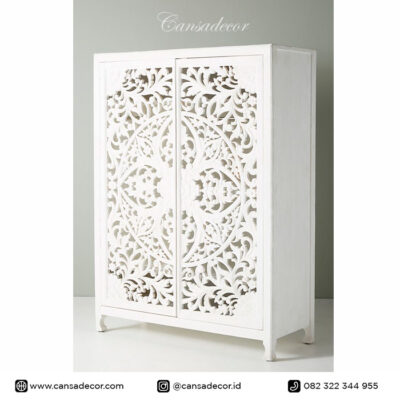 Lemari-Pakaian-Ukiran-Vintage-Shabby-Chic-Jepara-Putih