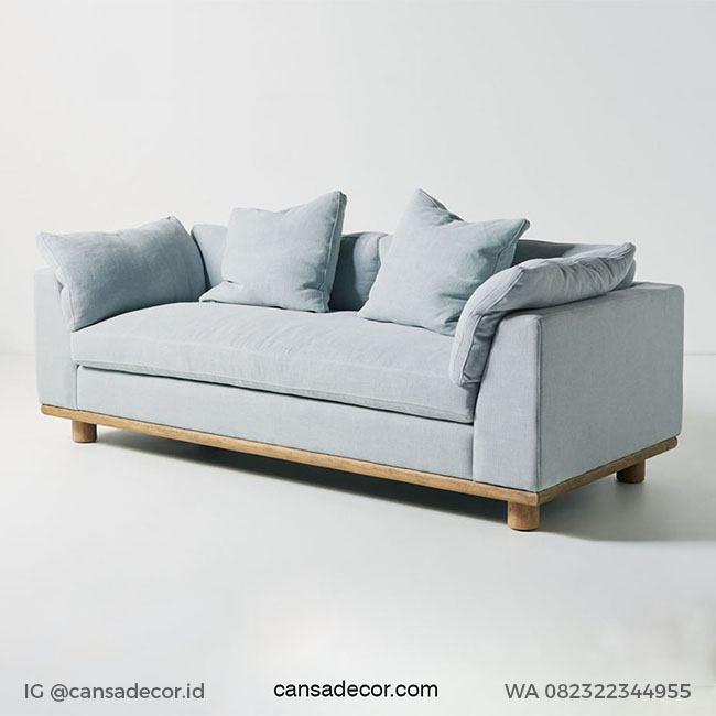 sofa minimalis bludru cantik lawson