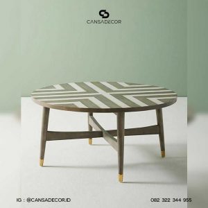 Meja Tamu Kayu Modern Retro