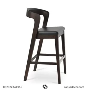 Kursi bar kayu jati jepra hitam