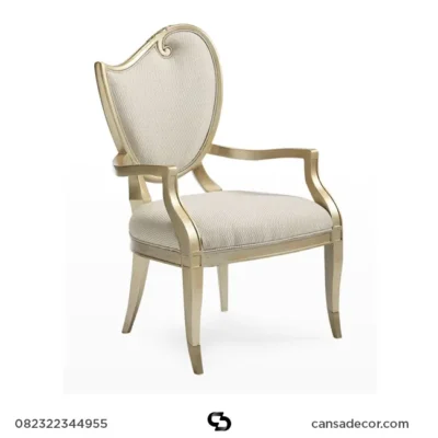 kursi makan mewah gold sandaran busa sofa