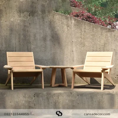 kursi teras minimalis jepara kayu jati outdoor