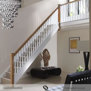 Pagar Tangga Dari Kayu Minimalis contoh