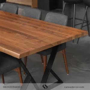 model meja meeting kayu Tebal Solid