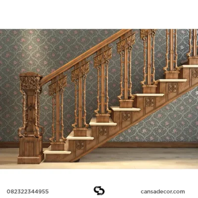 railing tangga ukir klasik mewah