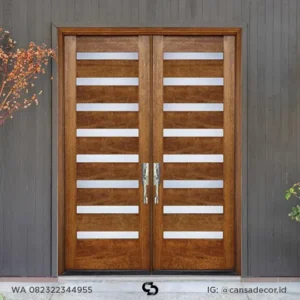 Pintu_minimalis_depan_rumah_single_kaca_kayu_jati_