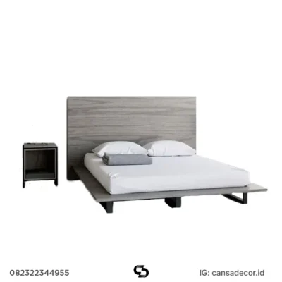 Tempat tidur kayu jati modern minimalis,