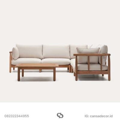 kursi sudut kayu minimalis terbaru, kursi sudut kayu modern,