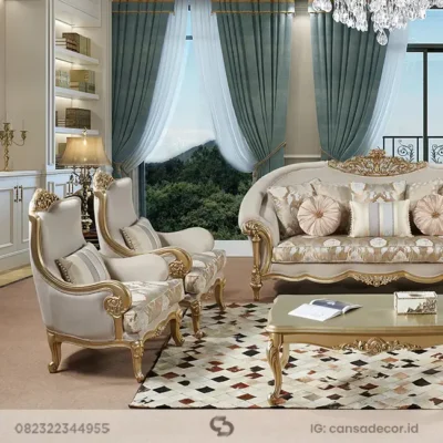 kursi sofa jati ukir mewah