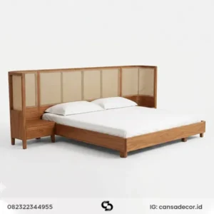 Tempat Tidur Jati Jepara Japandi Estetika Simpel & Fungsional
