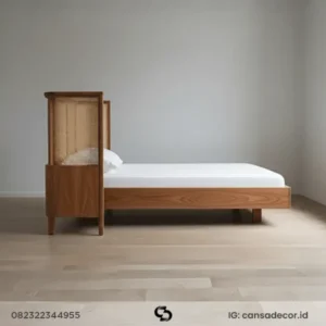 Tempat Tidur Jati Jepara Japandi Estetika Simpel & Fungsional set meja