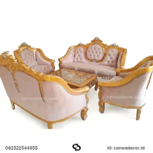 kursi ganesa mawar mwah gold bludru