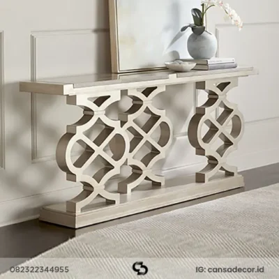 meja pajangan ruang tamu kayu jati