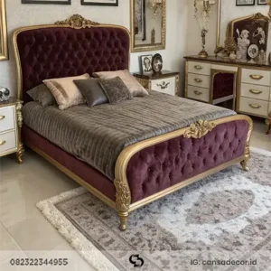 tempat tidur kayu minimalis modern