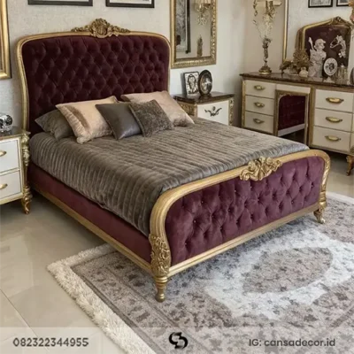 tempat tidur kayu minimalis modern