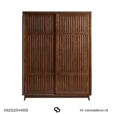 lemari sliding 2 pintu kayu, model lemari pakaian 2 pintu minimalis,