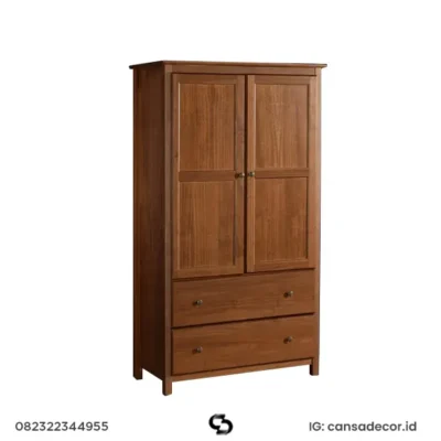 Lemari Jati 2 Pintu Taro Minimalis Klasik Jepara, Harga LEmari 2 pintu kayu,