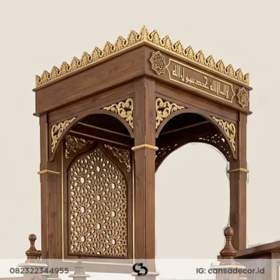 Mimbar Masjid Mewah Iran Ukir Modern model baru