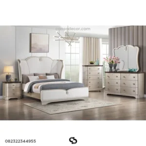 harga 1 set tempat tidur putih pengantin mewah