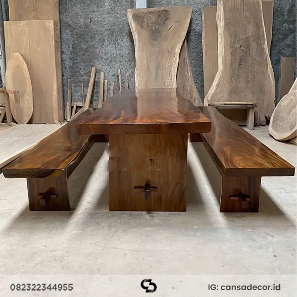 meja kursi kayu trembesi Utuh Terbaru