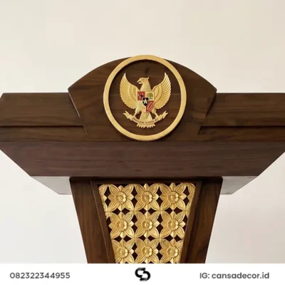 mimbar presiden minimalis jokowi pancasila detail foto