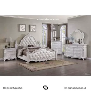 tempat tidur 1 set ukir pengantin mewah detail anca