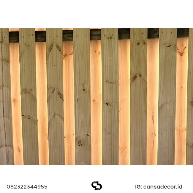 Pagar Kayu Shadow Box